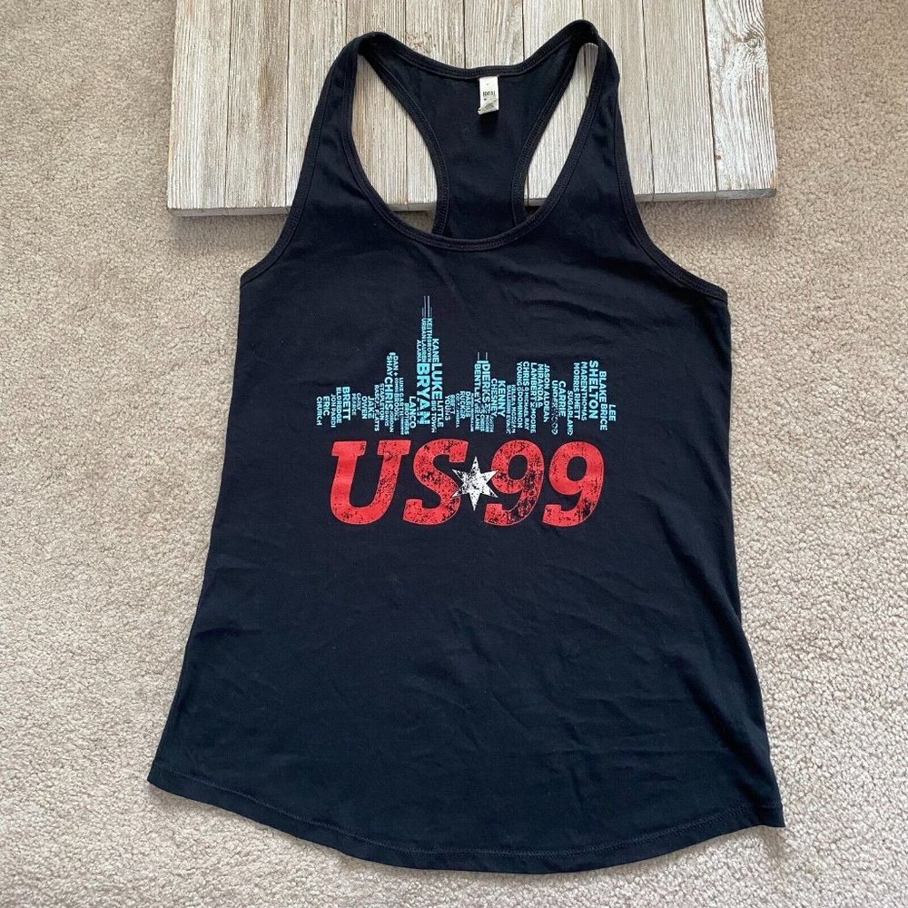 Ideal T By Next Level Juniors M US 99 Chicago's Country Station Racerback Tank